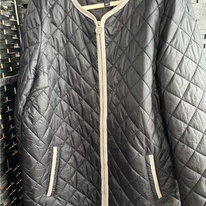Dennis Basso Black Quilted Puffer Jacket